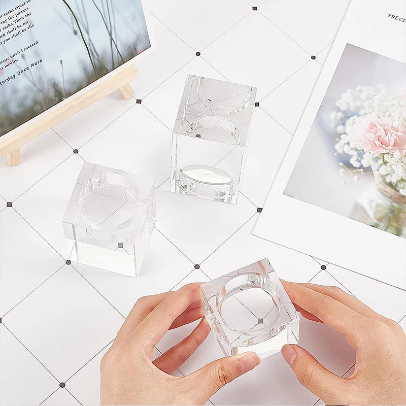 Crystal Cube Tealight Holder