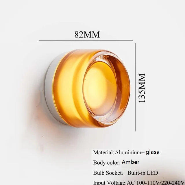 Glass Orb Wall Sconce