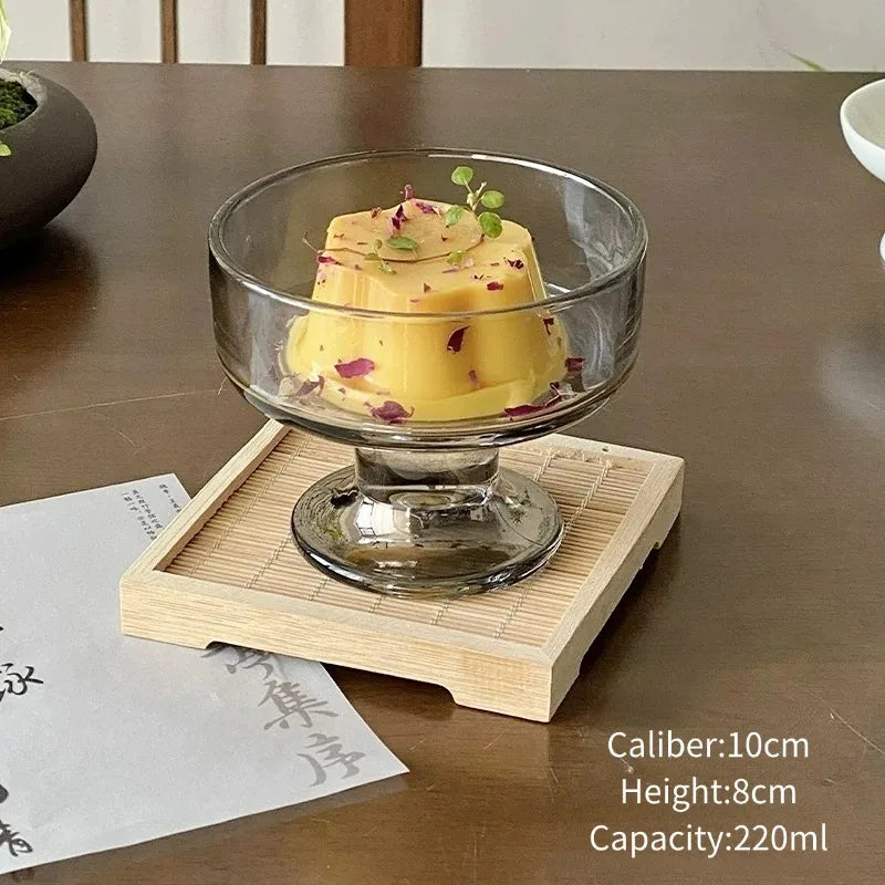 Sculpted Silver Dessert Glass