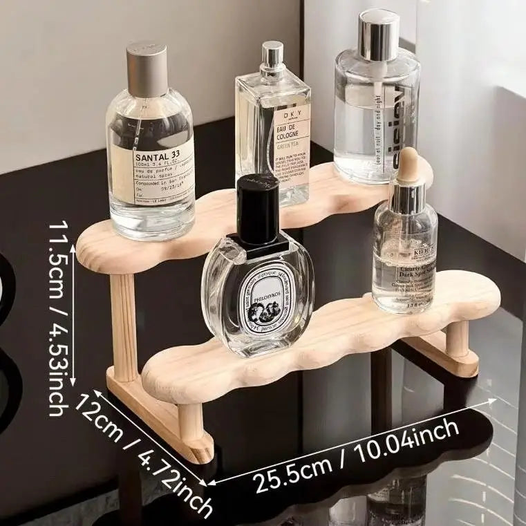 Tiered Wood Perfume Display Stand