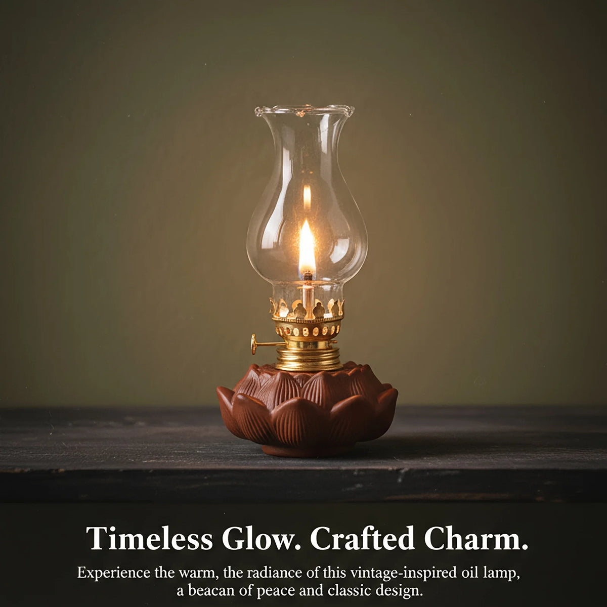 Vintage Lotus Whisper Oil Lamp