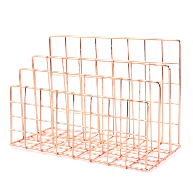 Tiered Iron Desk Organizer