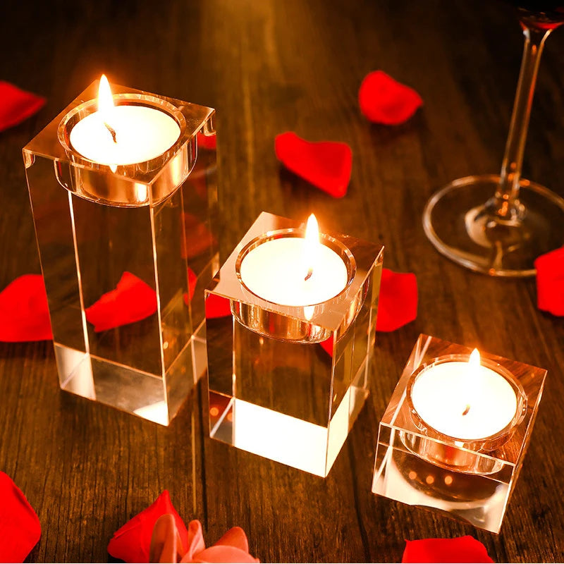 Crystal Cube Tealight Holder
