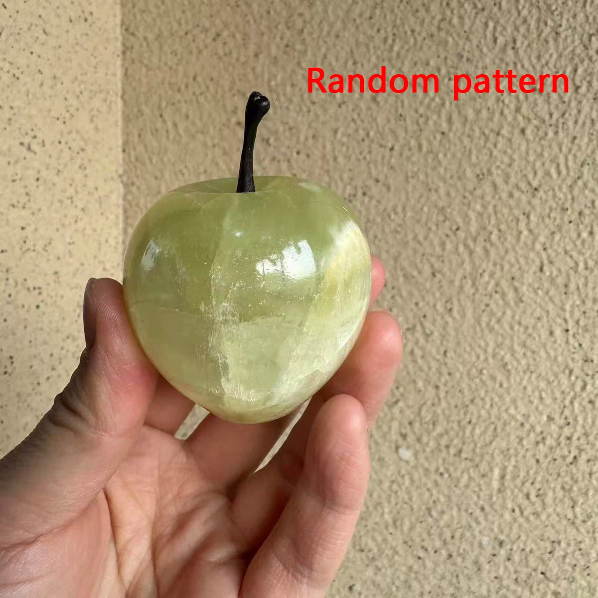 Hand-Carved Crystal Apple Figurine