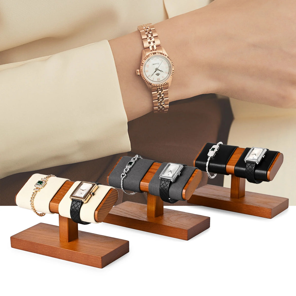 Timeless Wood Watch Display Stand