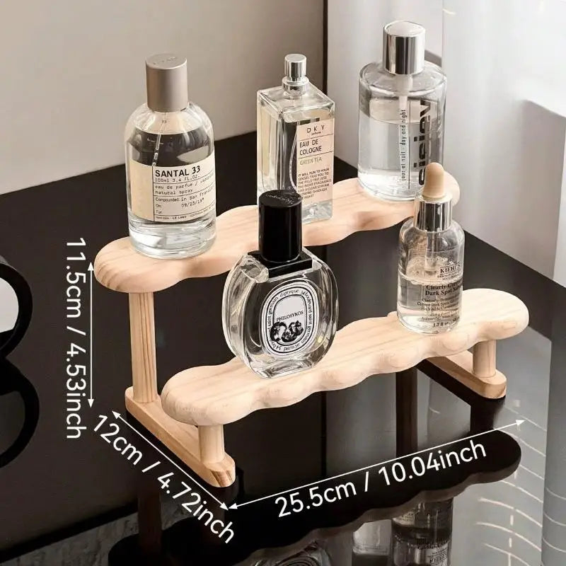 Tiered Wood Perfume Display Stand