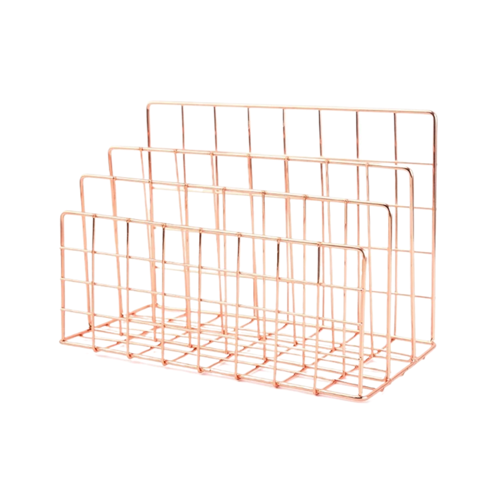 Tiered Iron Desk Organizer