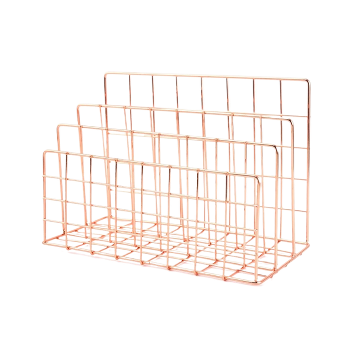 Tiered Iron Desk Organizer