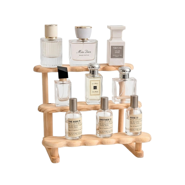 Tiered Wood Perfume Display Stand