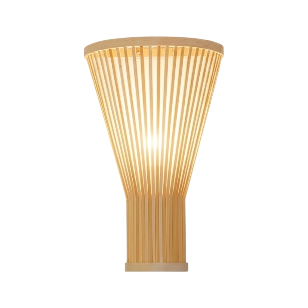Handwoven Bamboo Glow Sconce